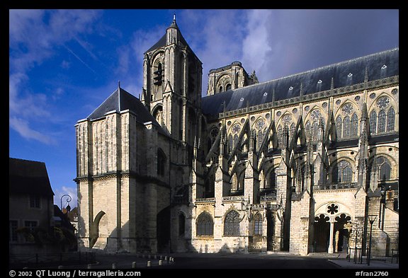 Saint-Etienne Cathedral. Bourges, Berry, France (color)