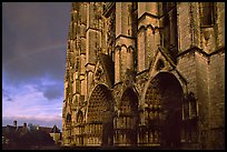Cathedrale  Saint-Etienne de Bourges  and rainbow. Bourges, Berry, France ( color)