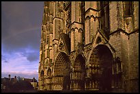 Cathedrale  Saint-Etienne de Bourges  and rainbow. Bourges, Berry, France