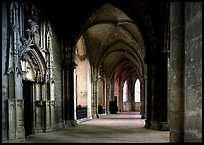 Outer  aisle,  the Saint-Etienne Cathedral. Bourges, Berry, France (color)