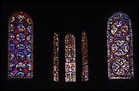 Stained glass windows, Bourges Cathedral. Bourges, Berry, France