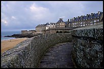 Along the ramparts of the old town, Saint Malo. Brittany, France ( color)