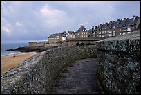 Along the ramparts of the old town, Saint Malo. Brittany, France