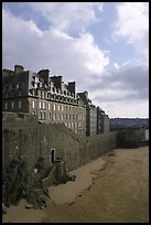 Ramparts of the old town, Saint Malo. Brittany, France (color)
