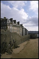 Ramparts of the old town, Saint Malo. Brittany, France