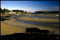 Harbor at low tide. Brittany, France (color)