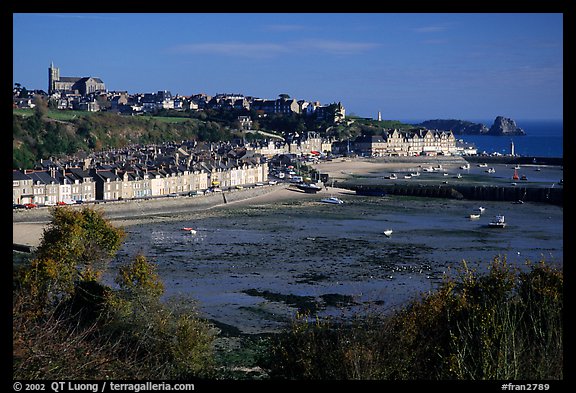 Cancale at low tide. Brittany, France (color)