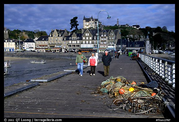 Pier and waterfront of Cancale. Brittany, France (color)