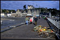 Pier and waterfront of Cancale. Brittany, France (color)