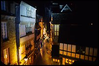 Medieval street. Mont Saint-Michel, Brittany, France