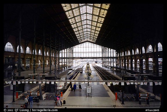 Gare du Nord train station. Paris, France (color)