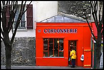 Red Cordonnnerie store. Paris, France (color)