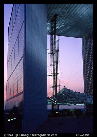 Grande Arche at dusk, La Defense. France