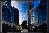 Reflections in modern office buildings, La Defense. France