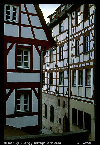 Half-timbered houses. Strasbourg, Alsace, France (color)