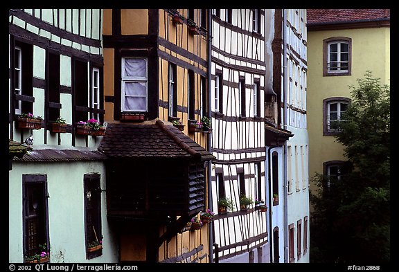 Half-timbered houses. Strasbourg, Alsace, France (color)