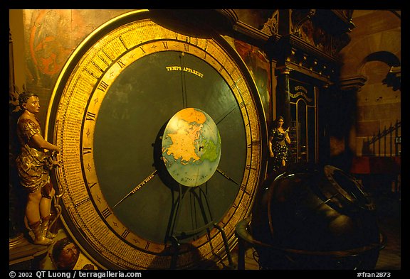 Astrological clock inside the Notre Dame cathedral. Strasbourg, Alsace, France