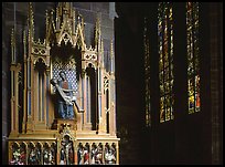 Inside the Notre Dame cathedral. Strasbourg, Alsace, France ( color)