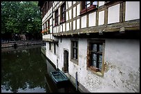 Half-timbered houses next to a canal. Strasbourg, Alsace, France ( color)