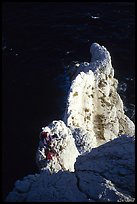 Rock climbing on  the Morgiou cape. Marseille, France