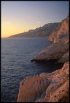 Calanque de Morgiou at sunset. Marseille, France ( color)