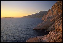 Calanque de Morgiou at sunset. Marseille, France