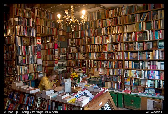 Shakespeare and Company bookstore. Quartier Latin, Paris, France (color)