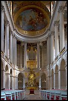 Chapel of the Versailles palace. France (color)