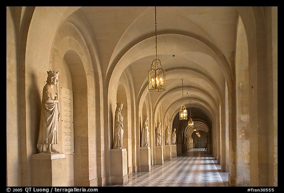 Versailles Palace corridor. France (color)