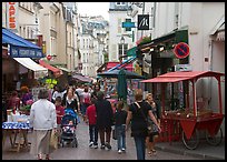 Rue Mouffetard. Quartier Latin, Paris, France (color)