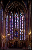 Pianist in the upper Holy Chapel. Paris, France ( color)