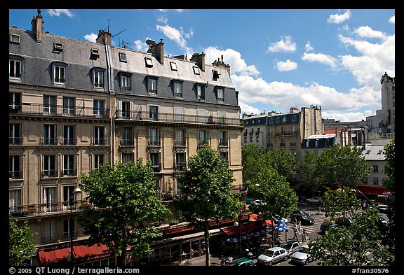 Typical appartment buildings. Paris, France