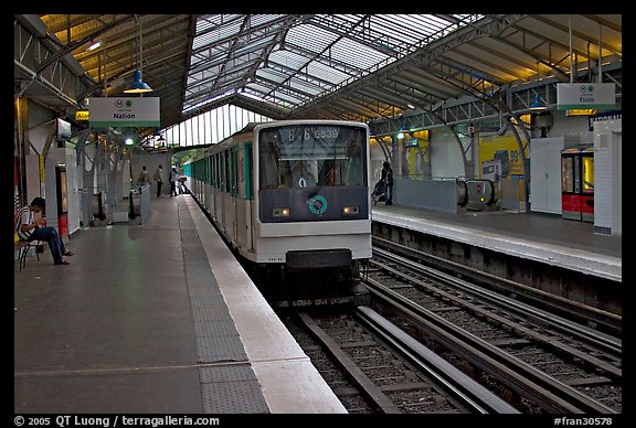 Aerial subway station. Paris, France (color)