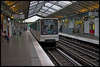 Aerial subway station. Paris, France ( color)