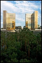 Garden of Eden in the Francois Mitterand National Library. Paris, France ( color)