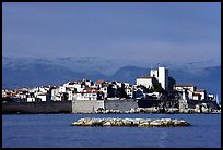 Antibes ramparts, and old town. Maritime Alps, France