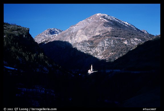 Church of Saint Dalmas le Selvage. Maritime Alps, France (color)