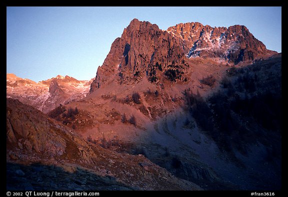 View from the Madone de Fenestre, Mercantour National Park. Maritime Alps, France