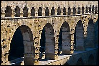 Upper and middle levels of Pont du Gard. France