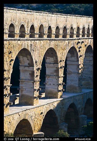 Arches of Pont du Gard. France (color)