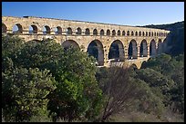 Pont du Gard spanning Gardon river valley. France