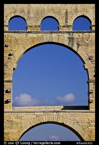 Arches detail, Pont du Gard. France