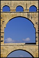 Arches detail, Pont du Gard. France (color)