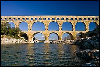 Gard River and Pont du Gard. France