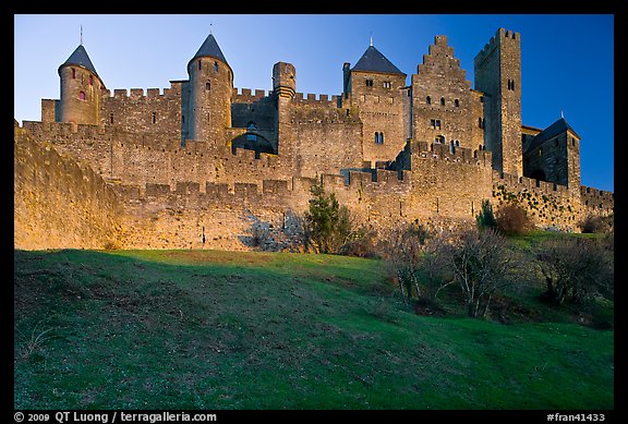 Fortified walls of the City. Carcassonne, France