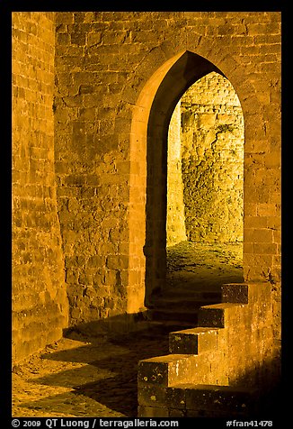 Stone gate. Carcassonne, France