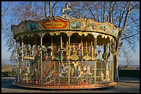 19th century merry-go-round. Carcassonne, France