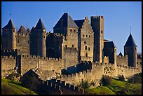 Castle and ramparts, medieval city. Carcassonne, France