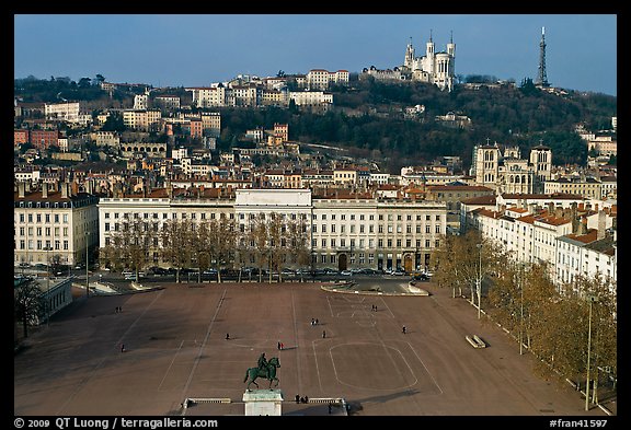 Place Bellecour. Lyon, France (color)