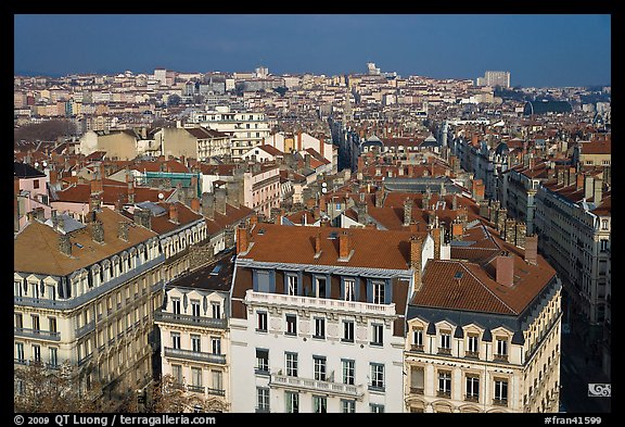 Presqu'ile cityscape. Lyon, France (color)